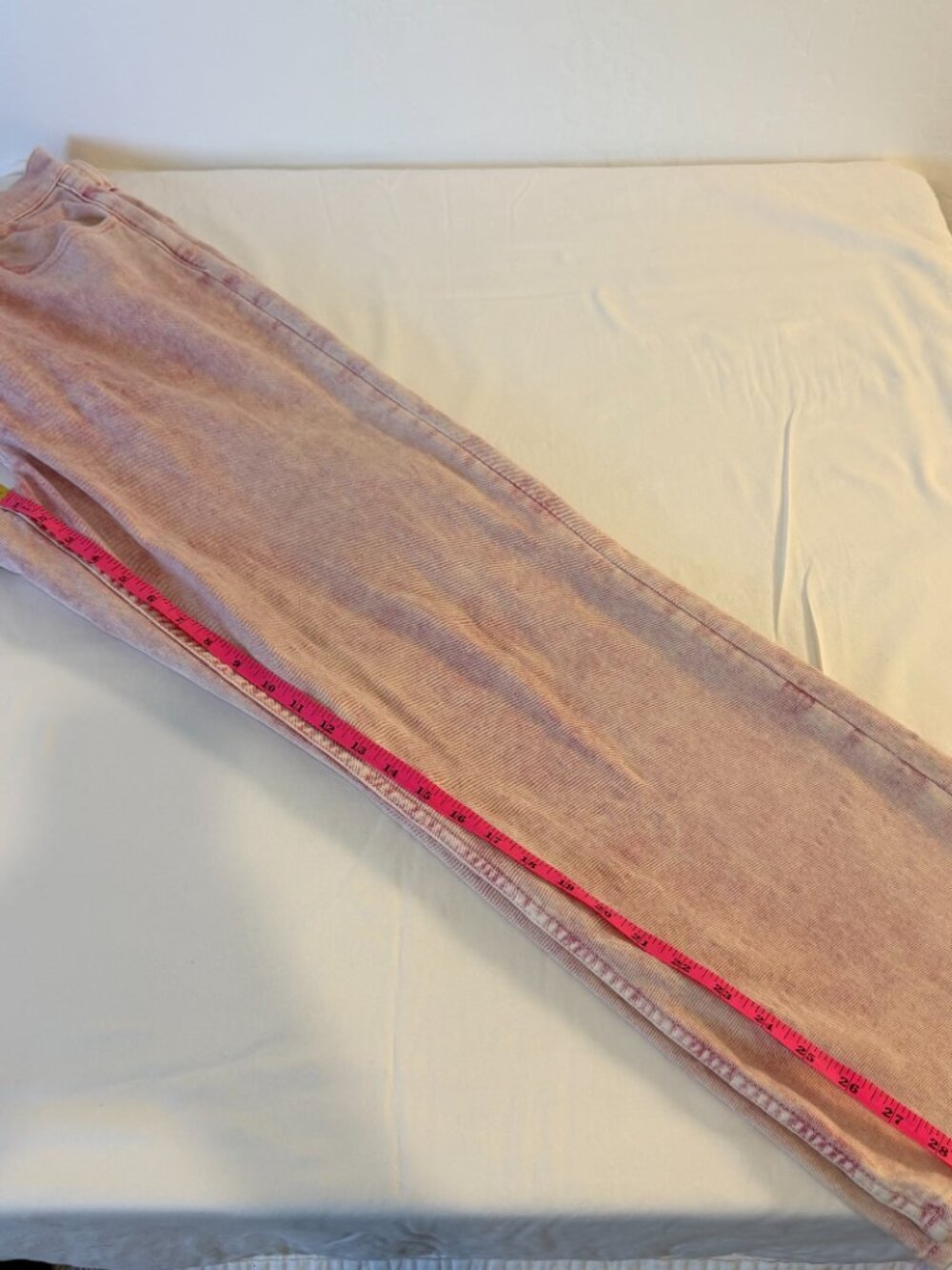 Faherty Pink Garment Dyed Denim Jeans W31 Straight Leg Premium Cotton Casual - Picture 7 of 10